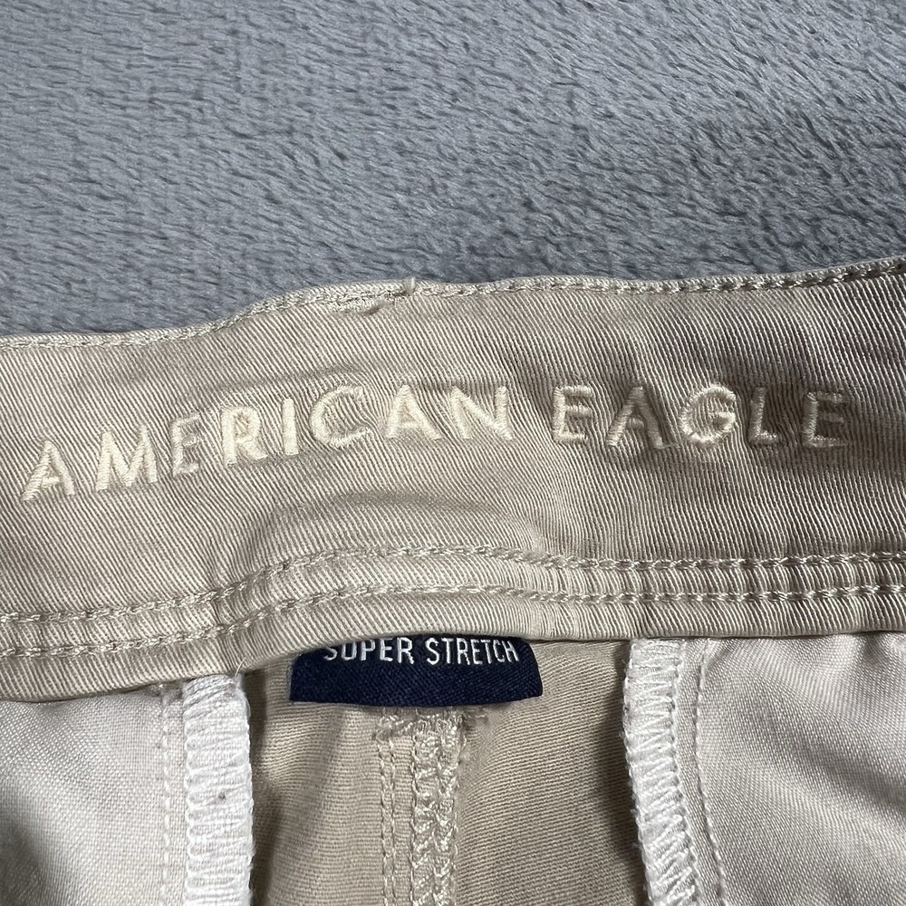 American Eagle Pants Womens 6 Short Tan Kick Boot Bootcut Low Rise Stretch - Picture 3 of 10